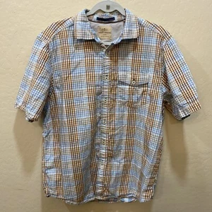 Camicia Tommy Bahama Jeans a quadri manica corta a righe 100% cotone uomo taglia L - Foto 1 di 10