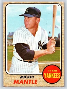 1968 Topps Mickey Mantle #280 (piccola piega) New York Yankees - Bella carta! - Foto 1 di 2