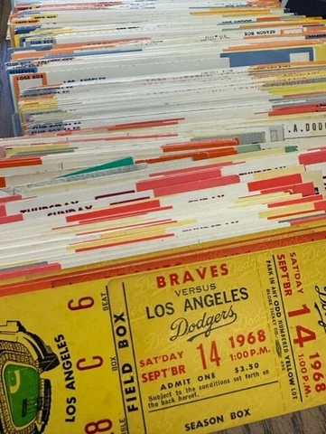 Los Angeles Dodgers ticket stubs 1968,70,71,72,73,74,75,77,79,80,81,82,83,84,92 Cover