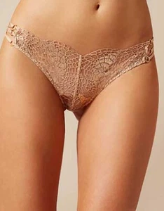 Calzoncillo Agent Provocateur CASELLA L/4 NUEVO CON ETIQUETAS Oro Rosa Orig. $335 - Imagen 1 de 5