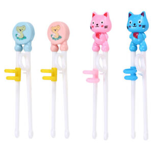 Cartoon Animal Head Chopsticks 1 Pair Children Eating Training Chopsticks Baby