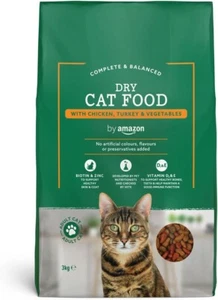 Complete Dry Cat Food with Chicken, Turkey and Vegetables, 1 pack of 3kg - Picture 1 of 5