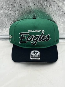 Philadelphia Eagles NFL '47 Throwback Green Script Hitch Snapback Adjustable Hat - Bild 1 von 5