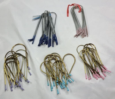 Variety Lot Of hot curler clips Clairol Conair color coded pink blue purple pins - Image 1 of 4