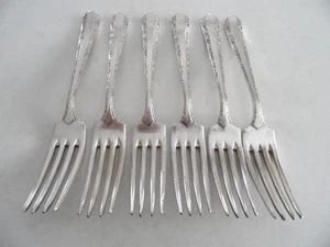Vintage Set of 6 RODD epns Silver plate NEMESIA Dinner forks 19cm long. - Picture 1 of 7