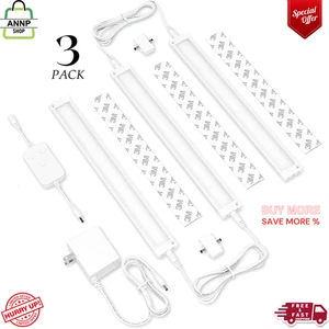 Eshine 3 Pack 12 Inch White Smart Dimmable LED Under Cabinet Lighting Kit Compat - Picture 1 of 24