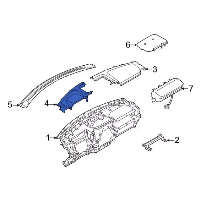 21-23 Genuine Ford F-150 Lightning Left Instrument Panel Trim ML3Z-15044D70-BJ - Image 1 of 4