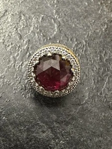 Original Pandora Kirschroter Strahlenkranz der Herzen Charm Silber 791725NCC ALE - Bild 1 von 4