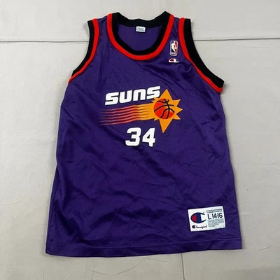 Jersey vintage Phenoix Suns Charles Barkley púrpura #34 talla juvenil L Foto 1 de 4