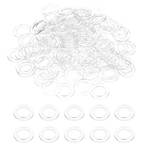 120Stk M10 PVC-Unterlegscheiben,10mm ID,15mm AD,1mm Dicke,transparent - Bild 1 von 7