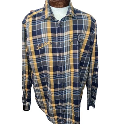 EUC Men's Casa Moda Casual Fit Shirt Size XXL Long Sleeve Plaid Pocket - Image 1 of 4