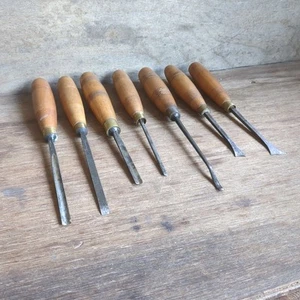 Vintage W & P - S.J Addis - Carving Gouges x7 - Picture 1 of 24