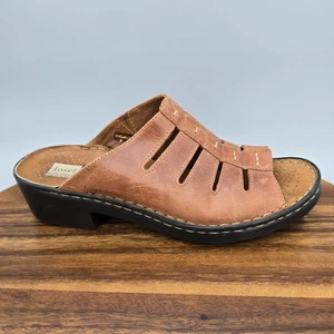 Scarpe Josef Seibel donna 8 39 sandali comodi slip on pelle marrone slide - Foto 1 di 7