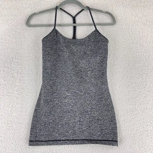 Camiseta sin mangas Lululemon para mujer talla 4 gris Power Y atlética yoga elástico gimnasio pulóver - Imagen 1 de 8