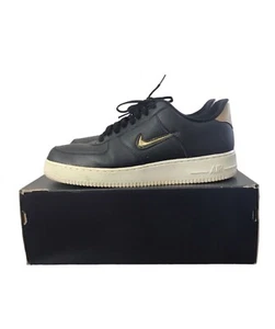 Nike Air Force 1 Low Jewel Black Metallic Gold Sneakers AJ9507-003 Men’s Size 13 - Picture 1 of 12