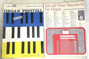 Hammond Organ Partituras Festival 100 Todos los Tiempos Estándares 1953 Lote De Colección de 2 - Imagen 1 de 20