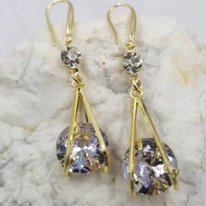 Shine Crystal Drop Dangle Earrings - Picture 1 of 2
