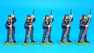 Frontline Figures - 20th Maine Regiment Union Army - 5 x Reloading Figures 54mm - Picture 1 of 7