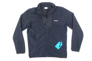 COLUMBIA BLACK SMALL SEQUOIA GROVE FULL ZIP FLEECE JACKET MENS NWT NEW - Picture 1 of 7