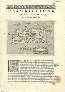 Antique maps, Scarpanto [Porcacchi, 1576] - Imagen 1 de 1