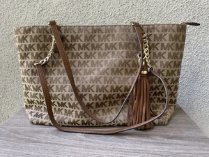 Michael Kors Jet Set EW Tassel Chain Tote MK Signature Jacquard - Bild 1 von 6