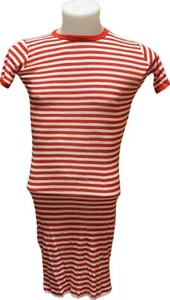 Fasching Kinder Ringelkleid Kostüm Gr.152 Hell Rot Karneval - Bild 1 von 3