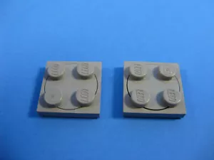 1990er Lego alte graue Drehscheibe 2 x 2 Platte alt grau Top 6398 6597 6341 #3680c01 - Bild 1 von 2
