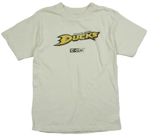 Reebok NHL Youth Boys Anaheim Ducks NHL Short Sleeve Vintage T-Shirt, Cream - Picture 1 of 6