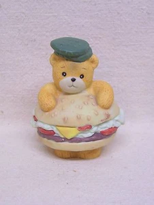 Figura 1989 Enesco Lucy & Me Lucy Rigg queso hamburguesa oso - Imagen 1 de 3