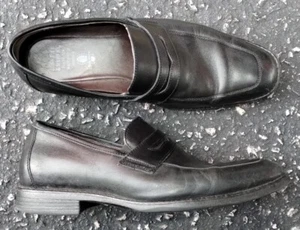 JOHNSTON & MURPHY Herren SCHWARZ Lammfell Leder XC4 System Wasserdicht Halbschuhe 10M - Bild 1 von 12