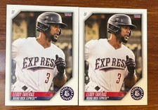 (x2 Lot) Leody Taveras 2022 Choice Round Rock Express #23 Texas Rangers Rookie