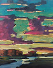 Palette d'artiste style impressionniste Hawkins nuages scène peinture à l'huile art quotidien