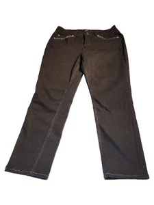 Earl Jeans Damen Größe 12 Skinny schwarz Denim Hose silber Nietendetail - Bild 1 von 10