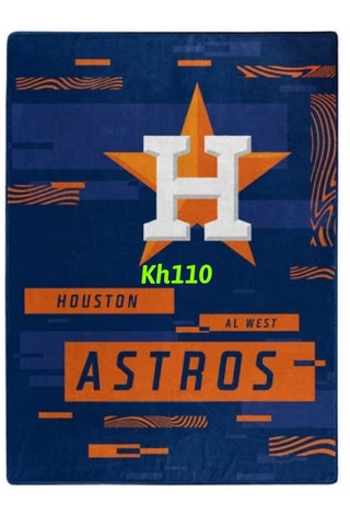 MLB Houston Astros Royal Plush Raschel Super Soft Throw Blanket 60"x 80" Cover