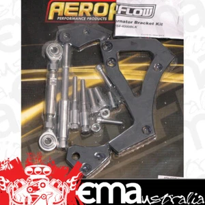 Aeroflow AF64-4000BLK Ford 351C Clev Billet Black Alternator Bracket D/Side Mid - Bild 1 von 3