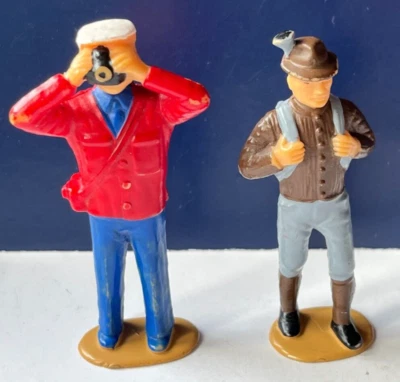 2 Personen Fotograf/Förster evtl. f.Eisenbahnanlage Preiser Märklin o.ä. ca 5 cm - Bild 1 von 4