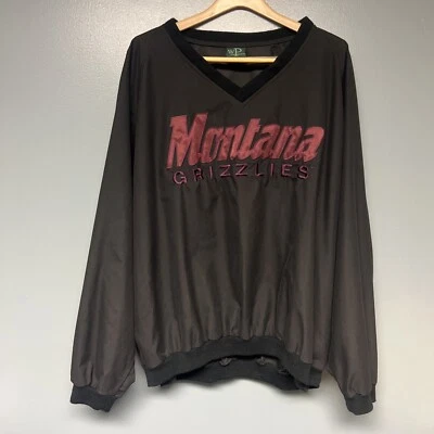 Pullover de colección resistente a la intemperie Montana Grizzlies negro y rojo para hombre talla 2XL Foto 1 de 4