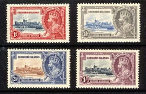 LEEWARD ISLAND - STAMPS ISSUED DURING REIGN OF KING GEORGE VI IN PLASTIC MOUNTS - Picture 1 of 12