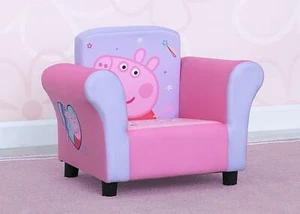 Toddler Upholstered Chair Peppa Pig Padded Seat Children Kids Lounger Furniture - Picture 1 of 8
