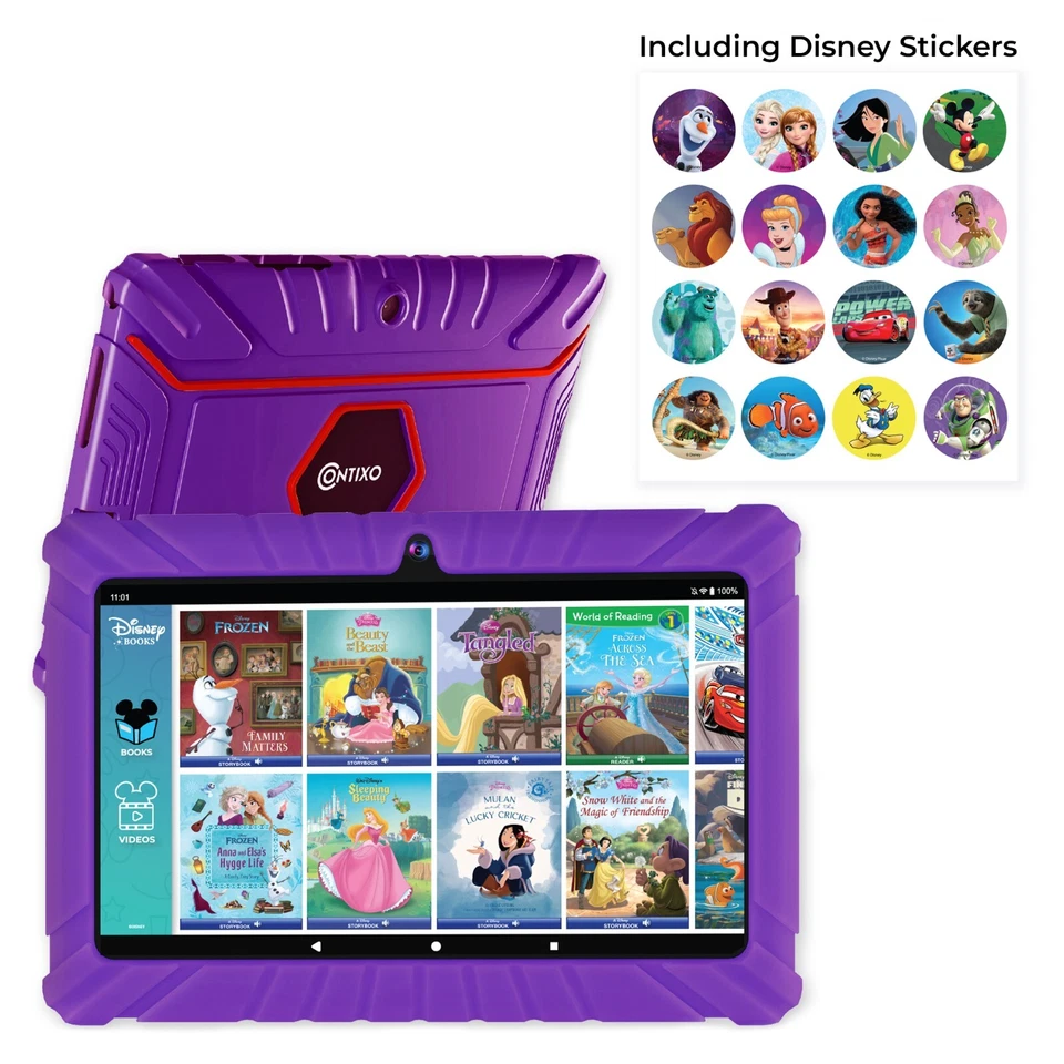 Contixo V8 7 Inch Kids Android 16GB Tablet w/ Disney eBooks VIdeos Wifi Camera - Image 1 of 1