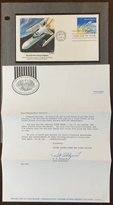 1981 FDC SWEEPSTAKES 5TH PLACE PRIZE SPACE SHUTTLE FIRST DAY COVER WITH LETTER - Picture 1 of 3
