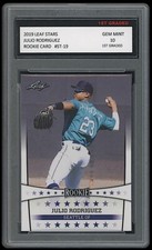 JULIO RODRIGUEZ 2019 LEAF STARS 1ST GRADED 10 ROOKIE CARD SEATTLE MARINERS ST-19