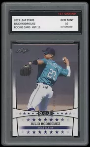 JULIO RODRIGUEZ 2019 BLATTSTERNE 1. KLASSIFIZIERT 10 ROOKIE KARTE SEATTLE MARINERS ST-19 - Bild 1 von 1