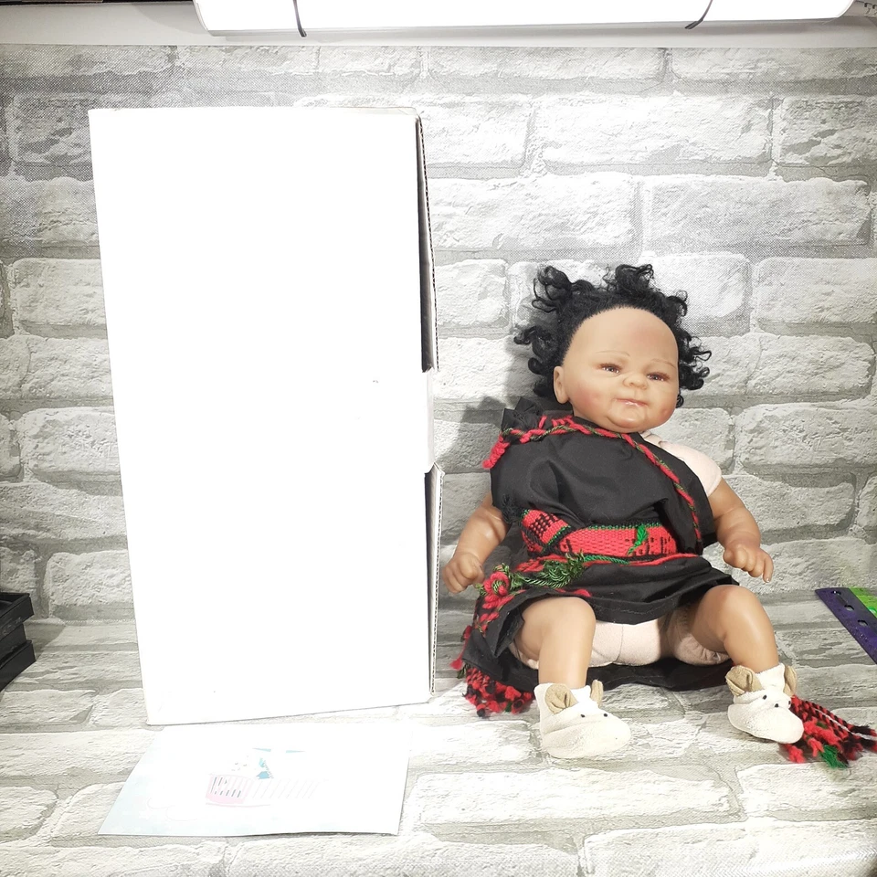 Linda muñeca bebé niña renacida pinky multirracial de 15" Foto 1 de 4