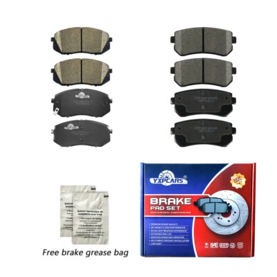 Front & Rear Ceramic Brake Pads For 2015 2016 Hyundai Sonata With Manual Parking - Image 1 of 4