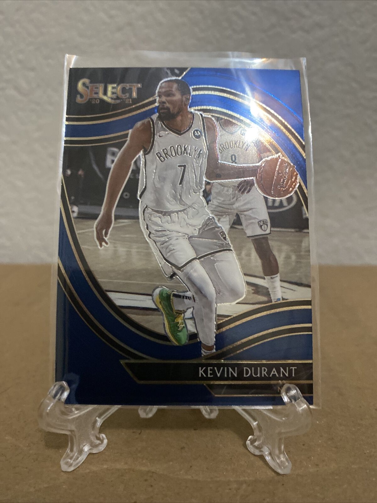 Kevin Durant 2020-21 Panini Select Courtside Blue Prizm #259 NBA Brooklyn Nets