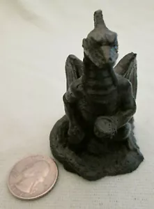 Pequeño Dragón Esculturado De Colección - Hecho a Mano de Carbón - Artesanía del Medio Oeste, KY - Imagen 1 de 7