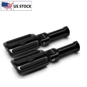 Rear Passenger Footpeg Mounts Black Pegs For Harley Sport Glide FLSB 107 2018-21 - Picture 1 of 9