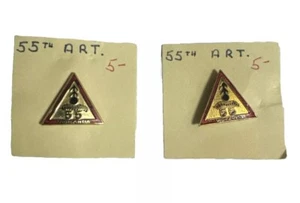 Lote de dos unidades de regimiento de artillería costera 55 PIN - Imagen 1 de 2