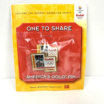 Kodak America's Gold 1980 U.S. Men's Hockey Pin Lake Placid Olympic Games 2002 - Image 1 of 4